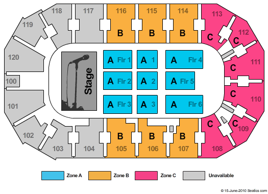 Cable Dahmer Arena Standard Seating Chart